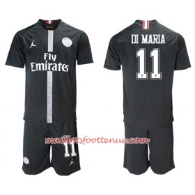 Maillot/Tenue Paris Saint Germain Di Maria 11 Jodan Noir Enfant Troisieme 2018/2019